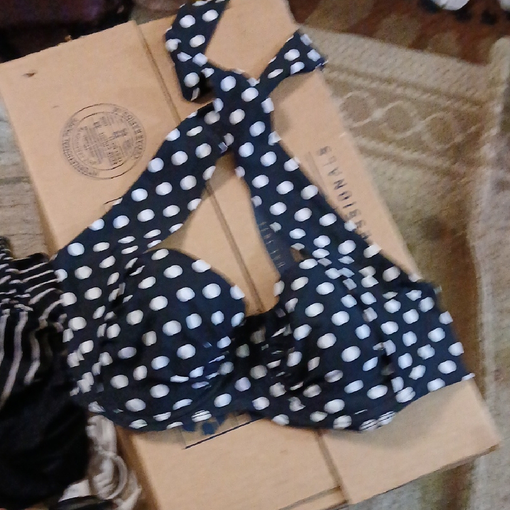Polka Dot Halter Bikini Top